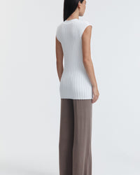 Stylish V Neck Luxe Tank (White) 9