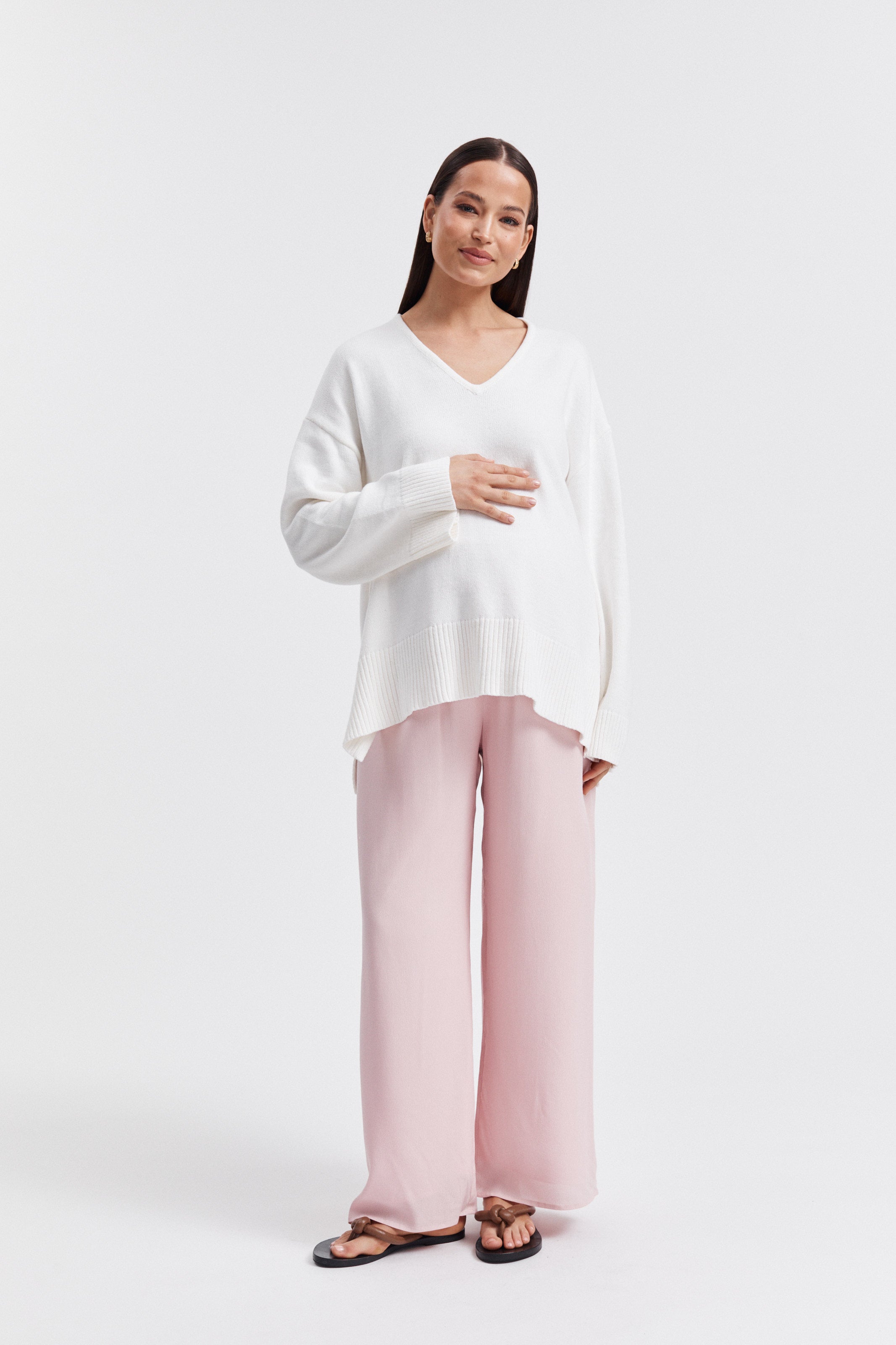 Stylish Vacation Maternity Pant (Pink) 1