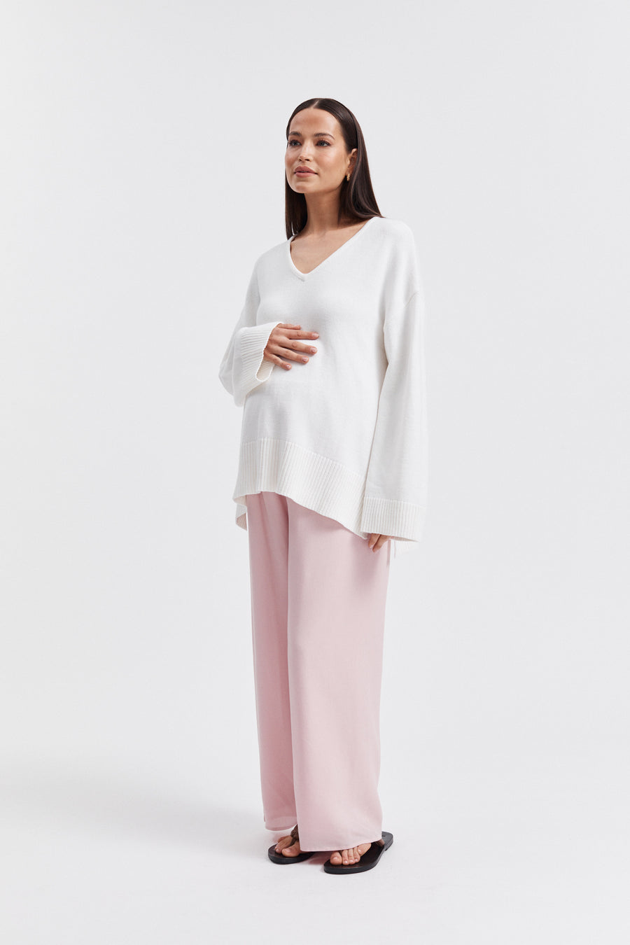 Stylish Vacation Maternity Pant (Pink) 5