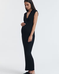 The Best Black V Neck Maternity Dress 1