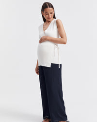 The Best Navy Maternity Vacation Pant 1