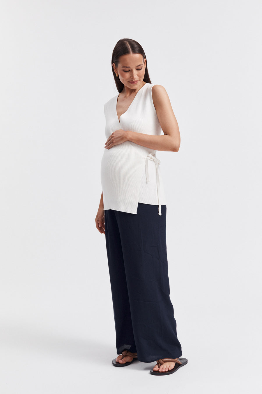 The Best Navy Maternity Vacation Pant 1