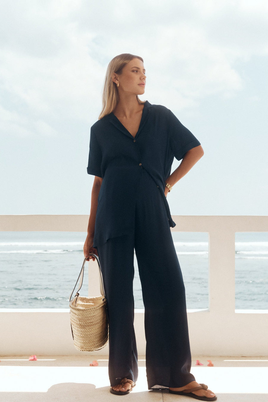 The Best Navy Maternity Vacation Pant 2