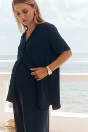 The Best Navy Maternity Vacation Pant 4