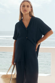 The Best Navy Maternity Vacation Pant 6