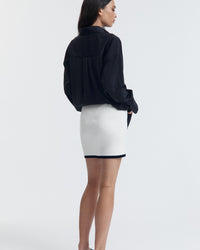 The Best White Knit Maternity Skirt 7