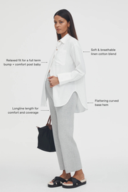 Vacation Linen Shirt (White) - LÉGOE HERITAGE