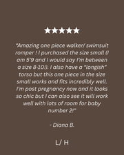 Walk/Swim Romper (Black) - LÉGOE HERITAGE