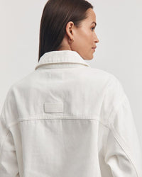 White Maternity Denim Jacket 2