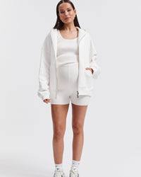 White Stylish Maternity Hoodie 3