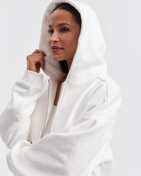 White Stylish Maternity Hoodie 9