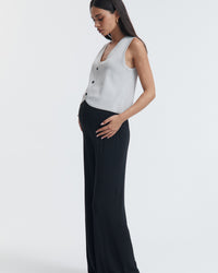 Wool Blend Maternity Pant (Black) 10