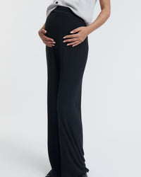 Wool Blend Maternity Pant (Black) 8