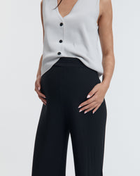 Wool Blend Maternity Pant (Black) 9