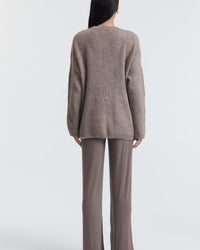 Wool Blend Maternity Pant (Chocolate) 12