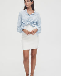 Stretchy Maternity Skirt (White) 2