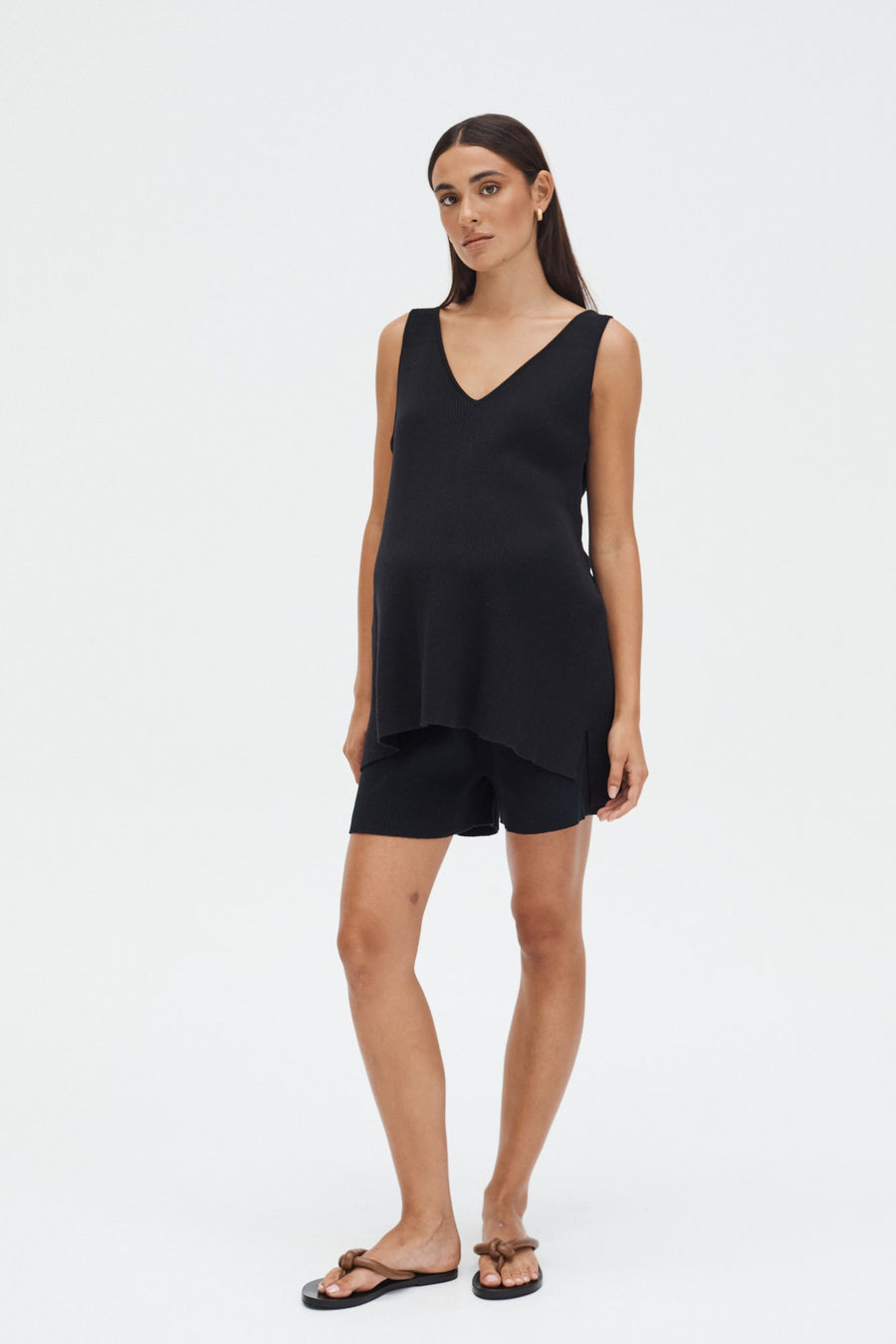 Stylish Maternity Shorts (Black) 5