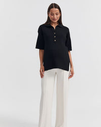 Maternity Work Top (Black) 1