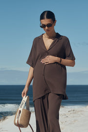 Rib Holiday Pant (Chocolate)