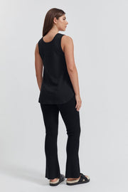 Organic Cotton Maternity Tank (Black) 7