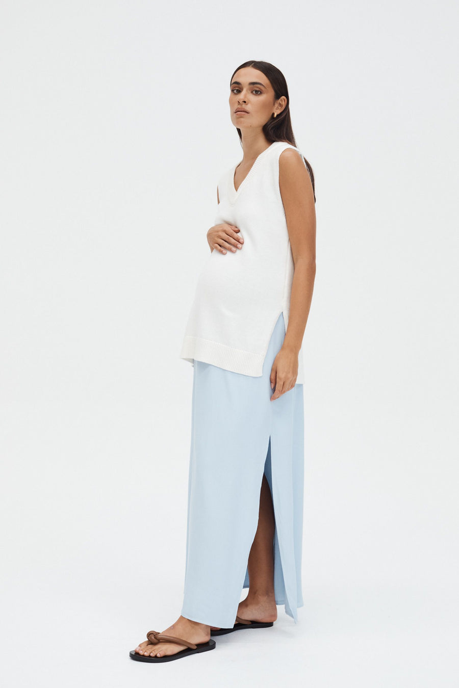 Maternity Vest (White) 5