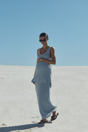 Arabella Maxi Skirt (Mineral Blue)