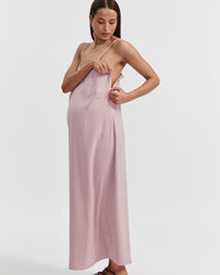 Pink Maternity Slip Dress 6