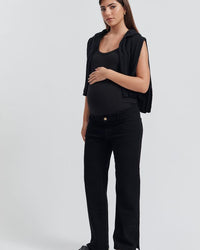 Stylish Maternity Jeans (Black) 3