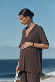 Rib Holiday Shirt (Chocolate)