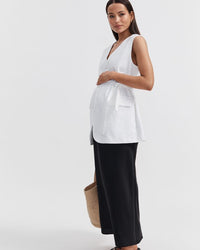 Maternity Soft Tailored Linen Vest 9
