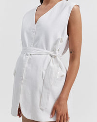 Maternity Soft Tailored Linen Vest 4