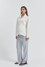 Maternity Satin Pant (Icy Blue) 3