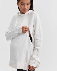 Maternity & Nursing Hoodie (White) 8