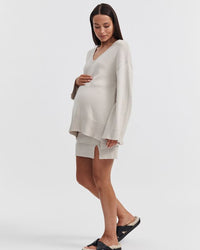 Stylish Maternity Skirt (Stone) 2