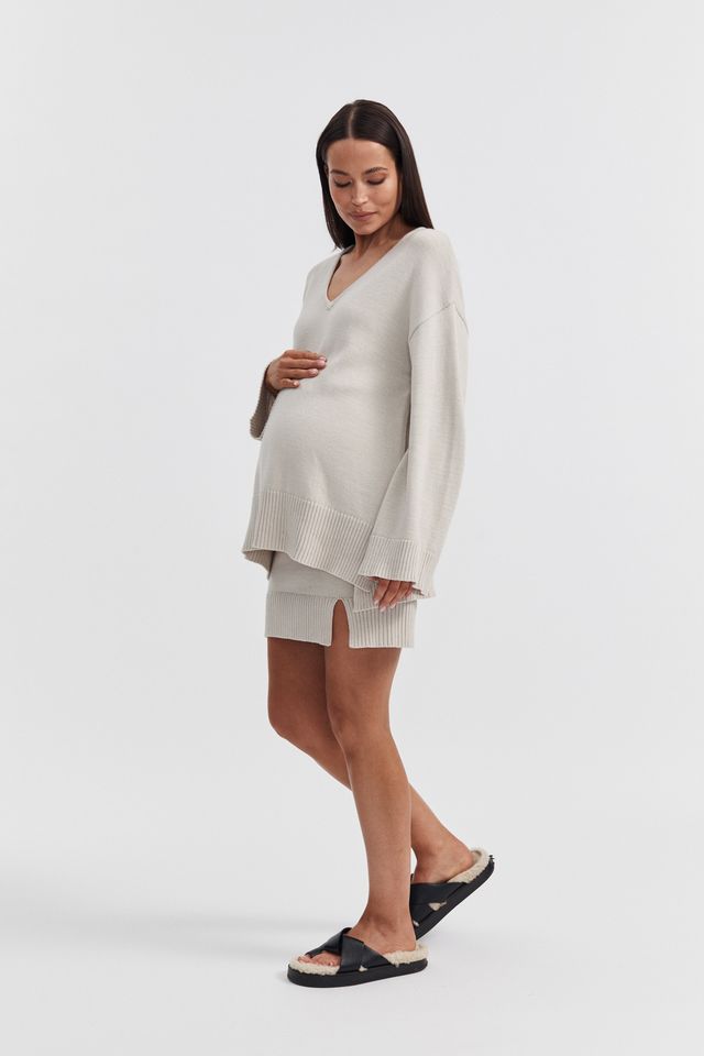 Stylish Maternity Skirt (Stone) 2