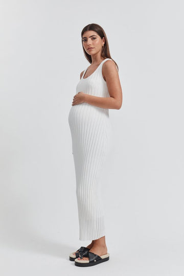 Luxury Maternity Dress (Cream) 1