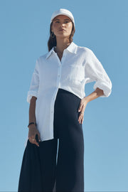 Cotton Gauze LS Shirt (White)