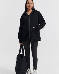 Stylish Maternity Hoodie (Black) 7