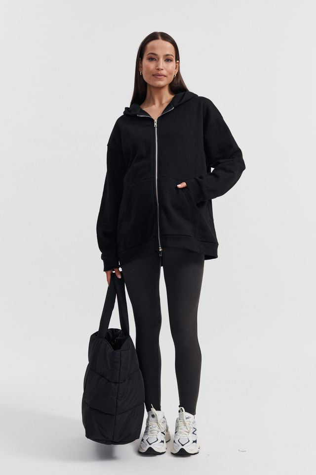 Stylish Maternity Hoodie (Black) 7