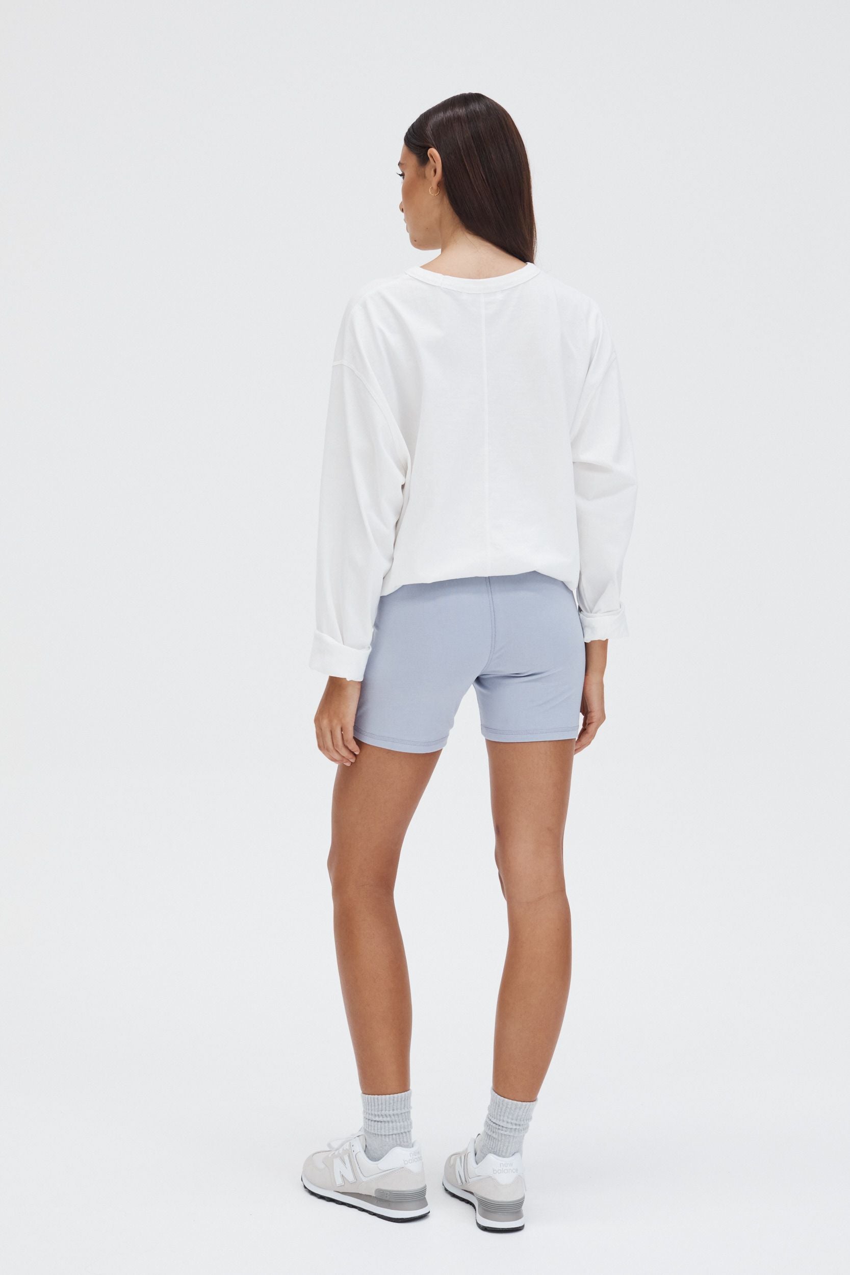 LÉGOE HERITAGE FOLD DOWN YOGA SHORT Comfy Maternity Yoga Shorts (Dark Grey) | LEGOE HERITAGE