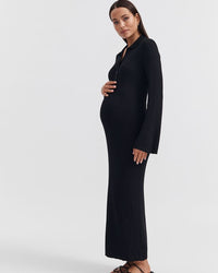 Black Luxury Maternity Dress 4