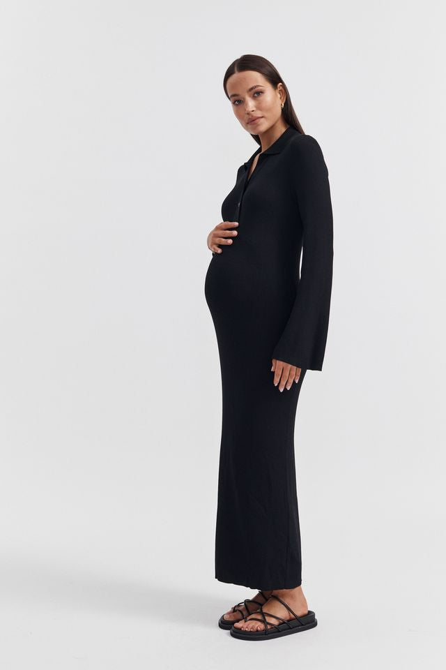 Black Luxury Maternity Dress 4