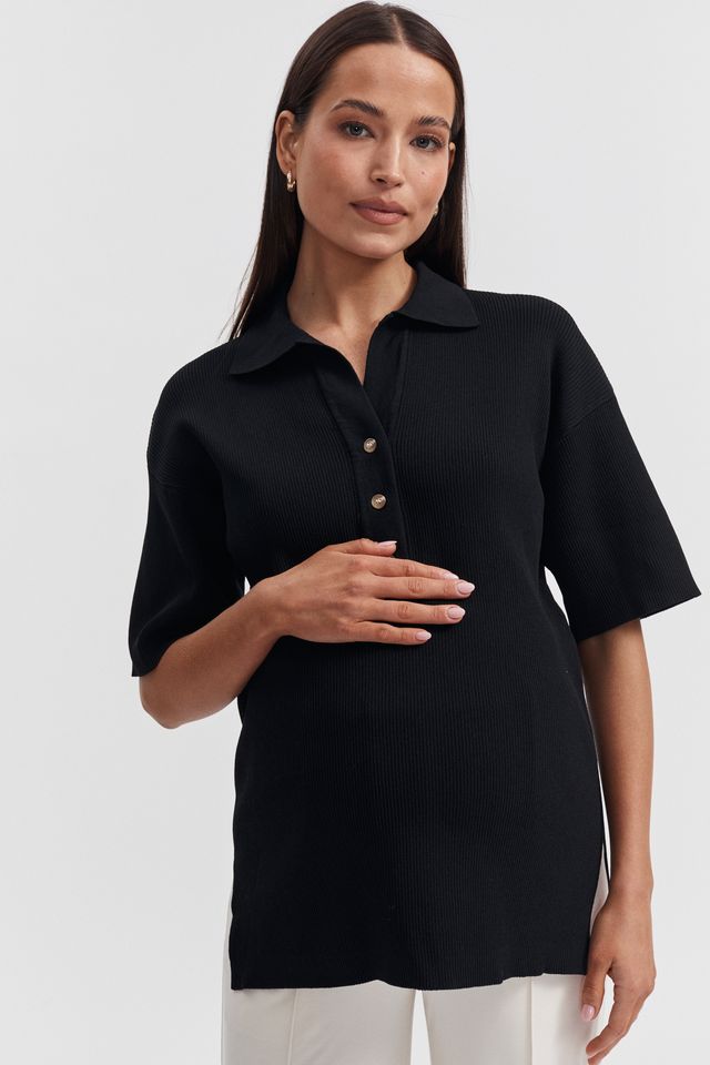 Maternity Work Top (Black) 3