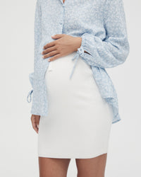 Stretchy Maternity Skirt (White) 1