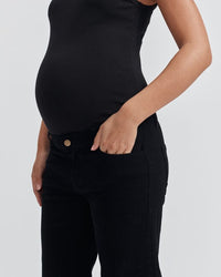 Stylish Maternity Jeans (Black) 2
