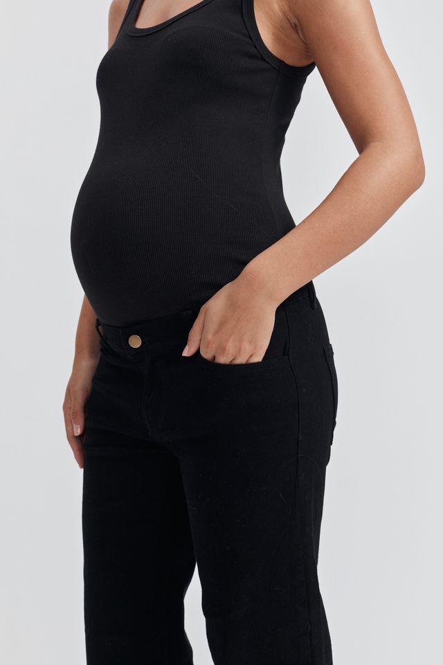 Stylish Maternity Jeans (Black) 2