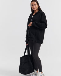 Stylish Maternity Hoodie (Black) 9