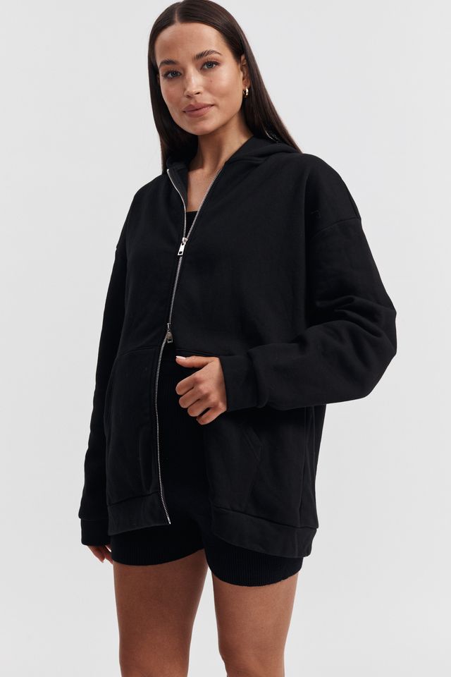 Stylish Maternity Hoodie (Black) 5