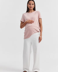 Stretchy Maternity Tee (Pink) 2