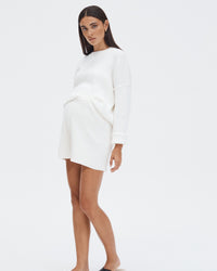 Stylish Maternity Shorts (White) 4